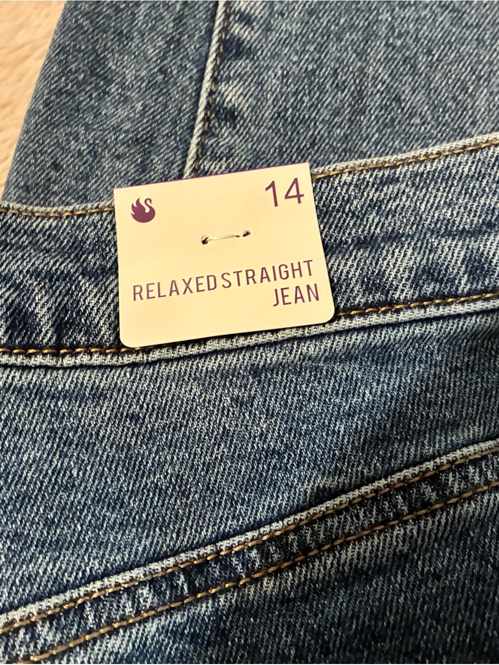 Gloria Vanderbilt Relaxed Straight Jeans - Denim Blue, Size 14